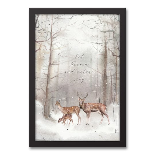 Heaven and Nature Sing Black Framed Canvas Wall Art
